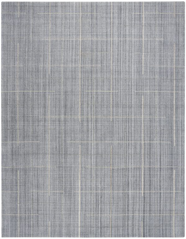 Calvin Klein CK041 Architectura ACT01 Denim Contemporary Hand Woven Rug Cheap