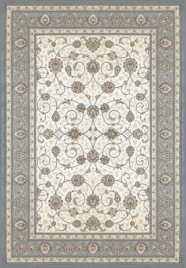 Dynamic Rugs Ancient Garden 57120 Ivory Light Blue  Traditional Machine-Made Rug For Cheap