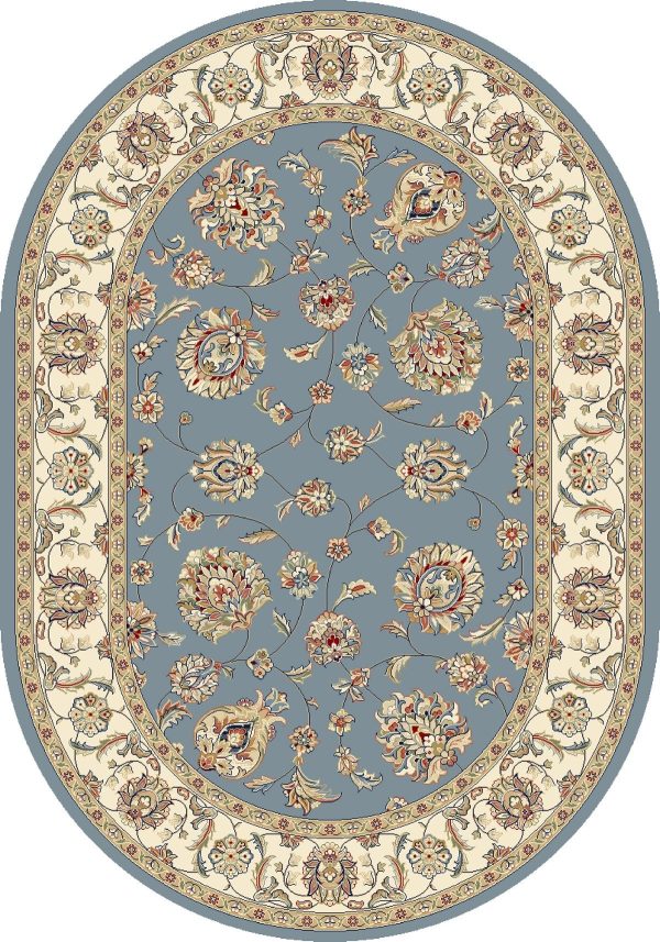 Dynamic Rugs Ancient Garden 57365 Light Blue Ivory  Traditional Machine-Made Rug Hot on Sale