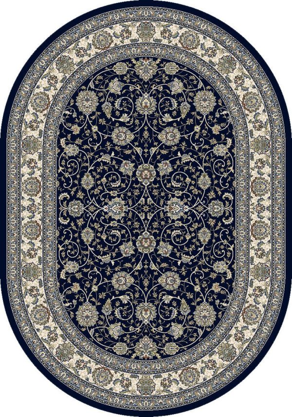 Dynamic Rugs Ancient Garden 57120 Navy  Traditional Machine-Made Rug For Cheap