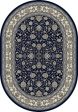 Dynamic Rugs Ancient Garden 57120 Navy  Traditional Machine-Made Rug For Cheap