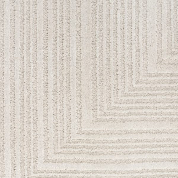 Calvin Klein CK024 Irradiant IRR02 Ivory Contemporary Power-Loomed Rug For Cheap