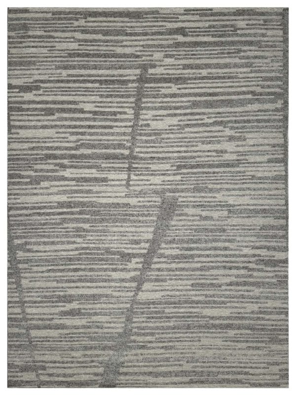 Artisan Harmony  Grey White Contemporary Knotted Rug Online now