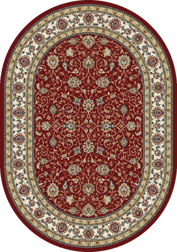 Dynamic Rugs Ancient Garden 57120 Red Ivory  Traditional Machine-Made Rug Discount