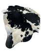 Artisan Claire  Black White Hair on Hide Cowhide Shape Rug on Sale