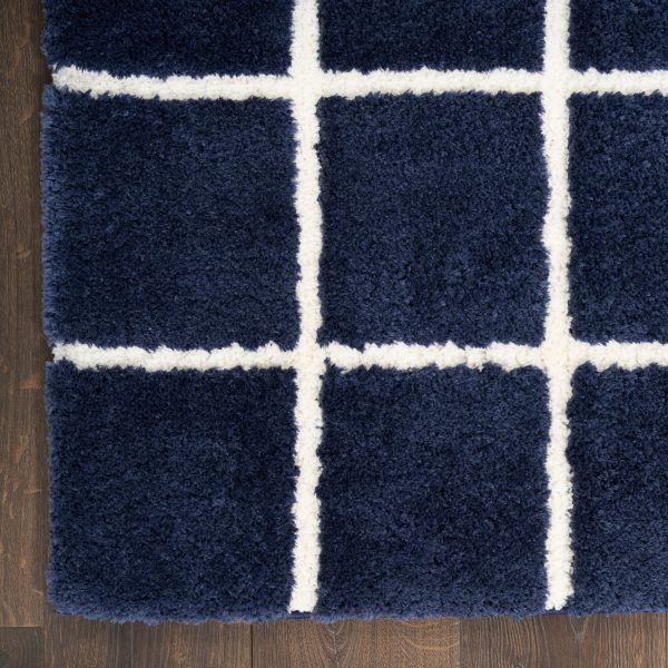 DKNY West End Ave WTE01 Navy Ivory Contemporary Loom-woven Rug Cheap