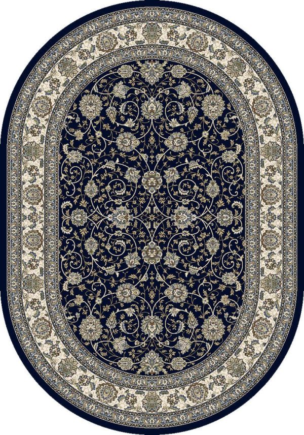 Dynamic Rugs Ancient Garden 57120 Blue Ivory  Traditional Machine-Made Rug Sale