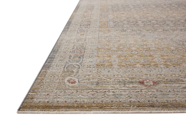 Chris Loves Julia x Loloi Ida IDA-02 Stone Gold Traditional Power Loomed Rug For Cheap