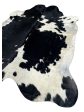 Artisan Claire  Black White Hair on Hide Cowhide Shape Rug on Sale