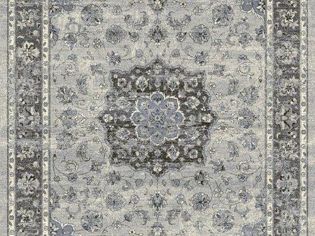 Dynamic Rugs Ancient Garden 57559 Silver Grey  Traditional Machine-Made Rug For Discount