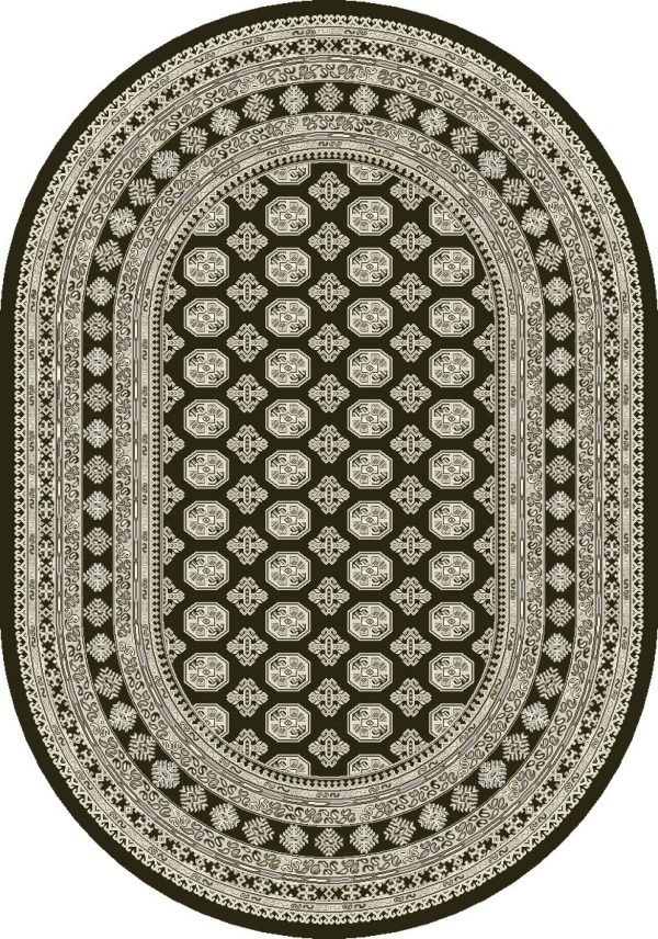 Dynamic Rugs Ancient Garden 57102 Charcoal Silver  Traditional Machine-Made Rug Hot on Sale