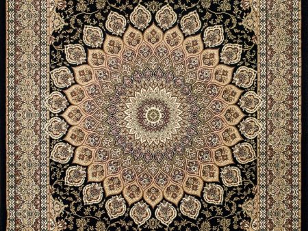 Dynamic Rugs Ancient Garden 57090 Navy  Traditional Machine-Made Rug Online Hot Sale