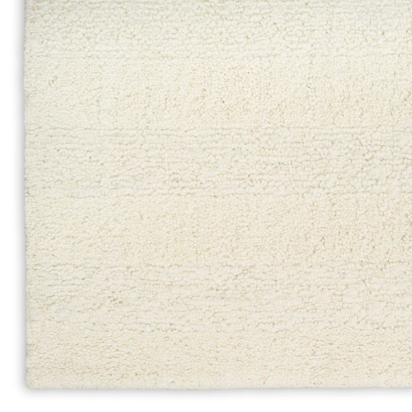 Calvin Klein CK043 Spun SPN01 Ivory Contemporary Hand Knotted Rug on Sale