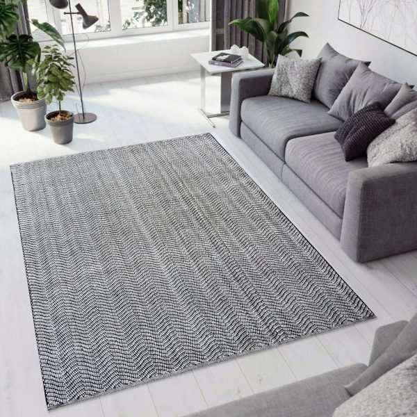 Dynamic Rugs Allegra 2986 Grey Ivory Black   Modern Handmade Rug Online Hot Sale