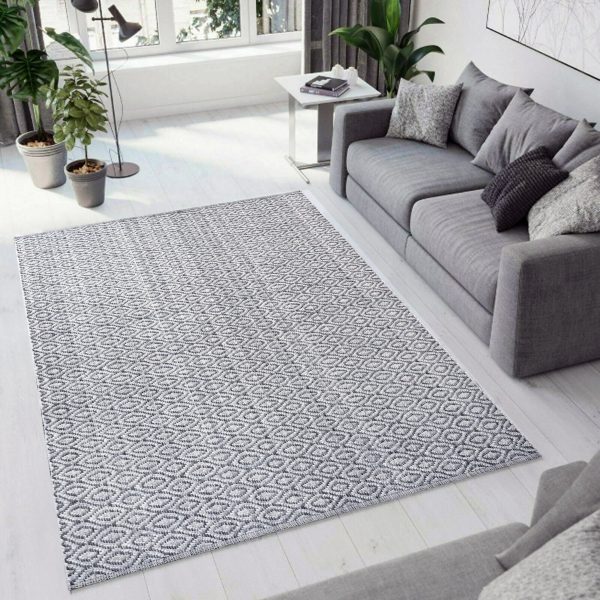 Dynamic Rugs Allegra 2987 Grey Ivory Denim   Modern Handmade Rug Supply