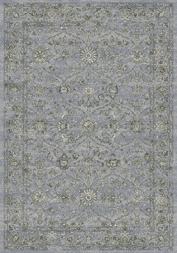 Dynamic Rugs Ancient Garden 57136 Steel Blue Cream  Traditional Machine-Made Rug on Sale