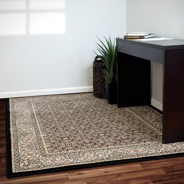 Dynamic Rugs Ancient Garden 57011 Cream Grey  Traditional Machine-Made Rug on Sale