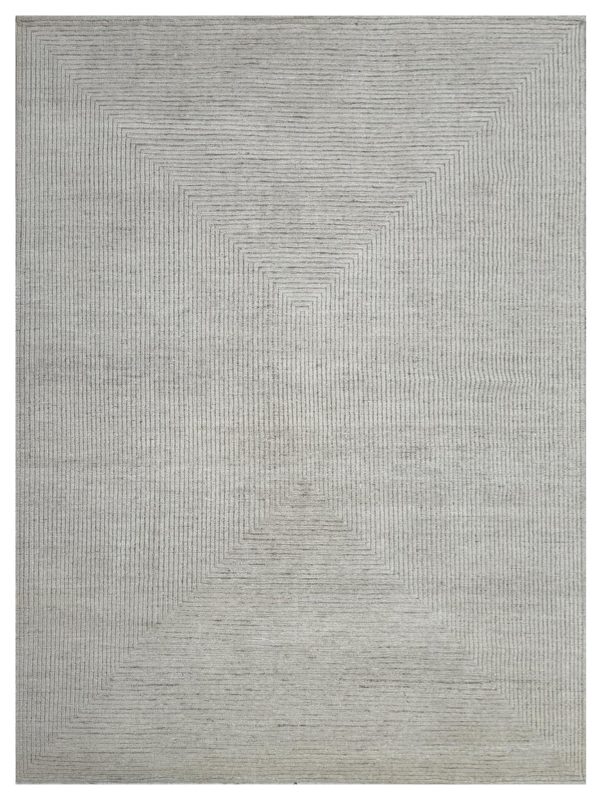 Artisan Harmony  Ivory Beige Contemporary Knotted Rug Supply