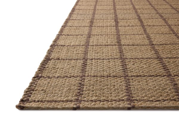 Chris Loves Julia x Loloi Fletcher FLE-01 Natural Brown Contemporary Power Loomed Rug Discount