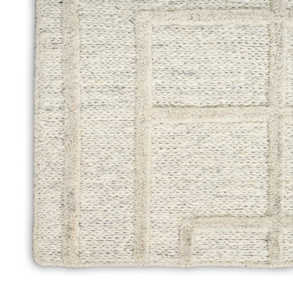 Calvin Klein CK045 Impressions IMP01 Ivory Contemporary Hand Tufted Rug Discount