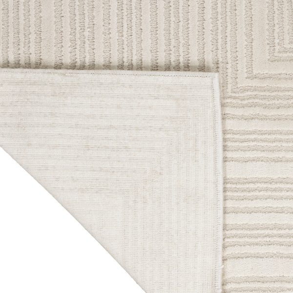 Calvin Klein CK024 Irradiant IRR02 Ivory Contemporary Power-Loomed Rug For Cheap