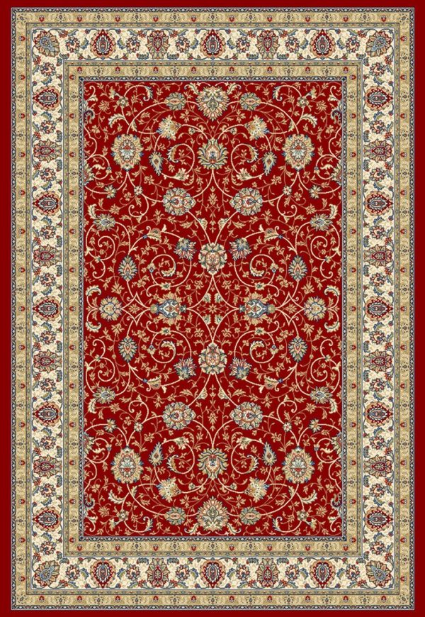 Dynamic Rugs Ancient Garden 57120 Red Ivory  Traditional Machine-Made Rug Discount