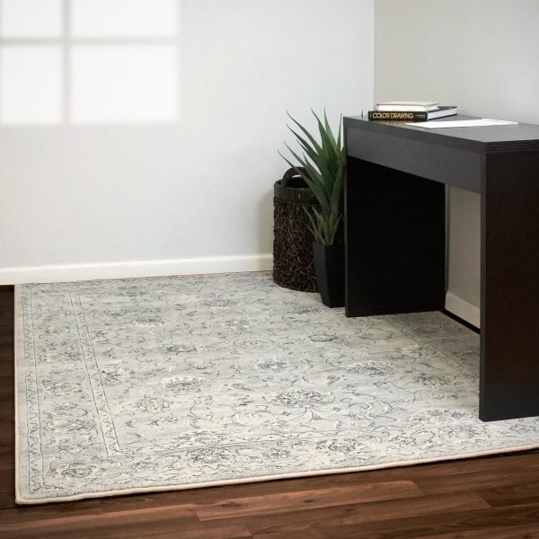 Dynamic Rugs Ancient Garden 57126 Silver Grey  Traditional Machine-Made Rug Fashion