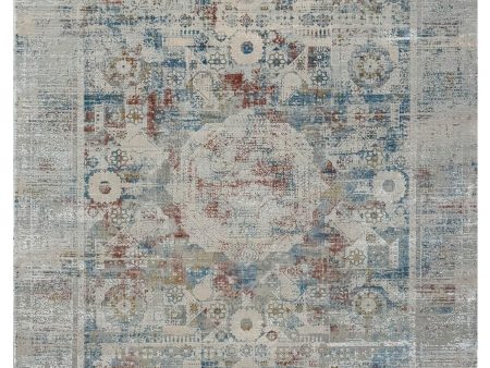 Artisan Venetian  Lt.Grey Rose Contemporary Machinemade Rug For Discount