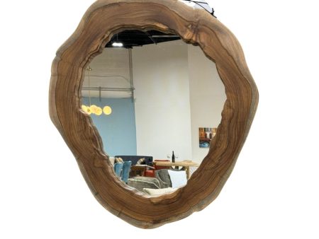 Eclectic Home Accent Teak Abstract Mirror 2951 Wood  Decor Furniture Cheap