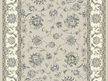 Dynamic Rugs Ancient Garden 57365 Soft Grey Cream  Traditional Machine-Made Rug For Cheap