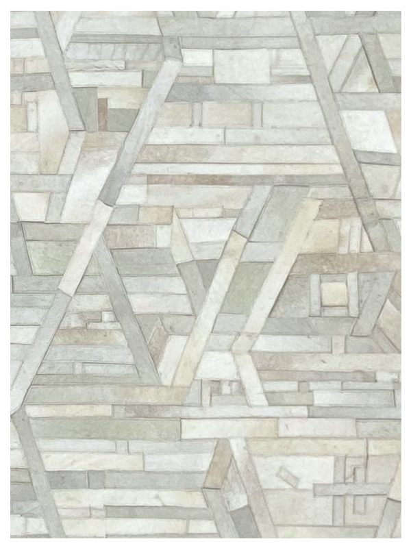 Artisan Olivia  White Ivory Modern Crafted Rug For Sale