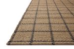 Chris Loves Julia x Loloi Fletcher FLE-01 Natural Black Contemporary Power Loomed Rug on Sale