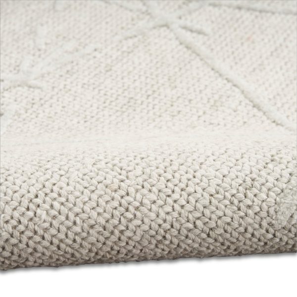 Calvin Klein CK044 Wander WND01 Ivory Grey Contemporary Hand Woven Rug Online now