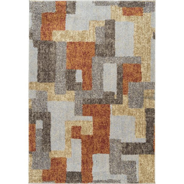 Dalyn Rugs Aero AE3 Multi Mid-Century Power Woven Rug For Discount