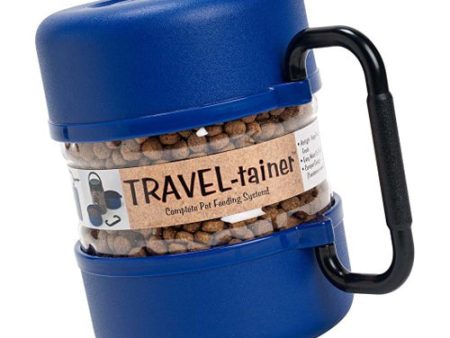 Vittles Vault Travel Trainer Portable Pet Food Container Blue, 1 Each 3 qt by San Francisco Bay Brand For Discount