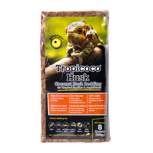 Galapagos  Tropicoco Coconut Husk Natural Bedding Compressed Brick 1 Each 8 qt by Galapagos For Cheap