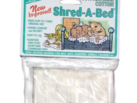 Oasis Shred-A-Bed Hamster Bedding White, 1 Each 2 In X 2 in, 6 Pack by San Francisco Bay Brand Cheap