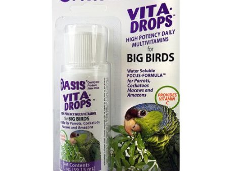 Oasis Vita Drops Multivitamin Supplement for Big Birds 1 Each 2 Oz by San Francisco Bay Brand Online