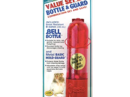 Oasis Bell-Bottle with Basic HoldGuard for Small Animals Red, 1 Each by San Francisco Bay Brand Online