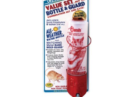 Oasis All-Weather Bottle for Small Animals White, Red, 1 Each 8 Oz by San Francisco Bay Brand For Discount